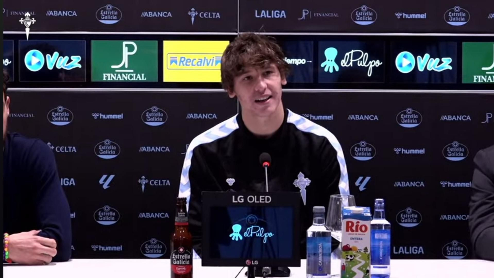 Fer López en la rueda de prensa de este martes