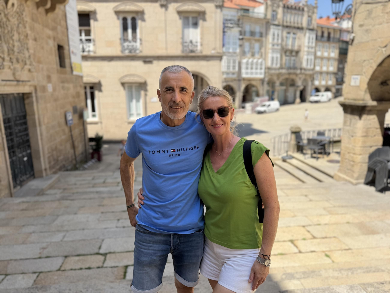 María Peña y Miguel Santacruz, turistas cántabros en Ourense