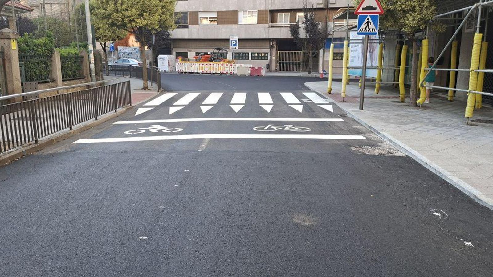 Paso para ciclistas algo complicado
