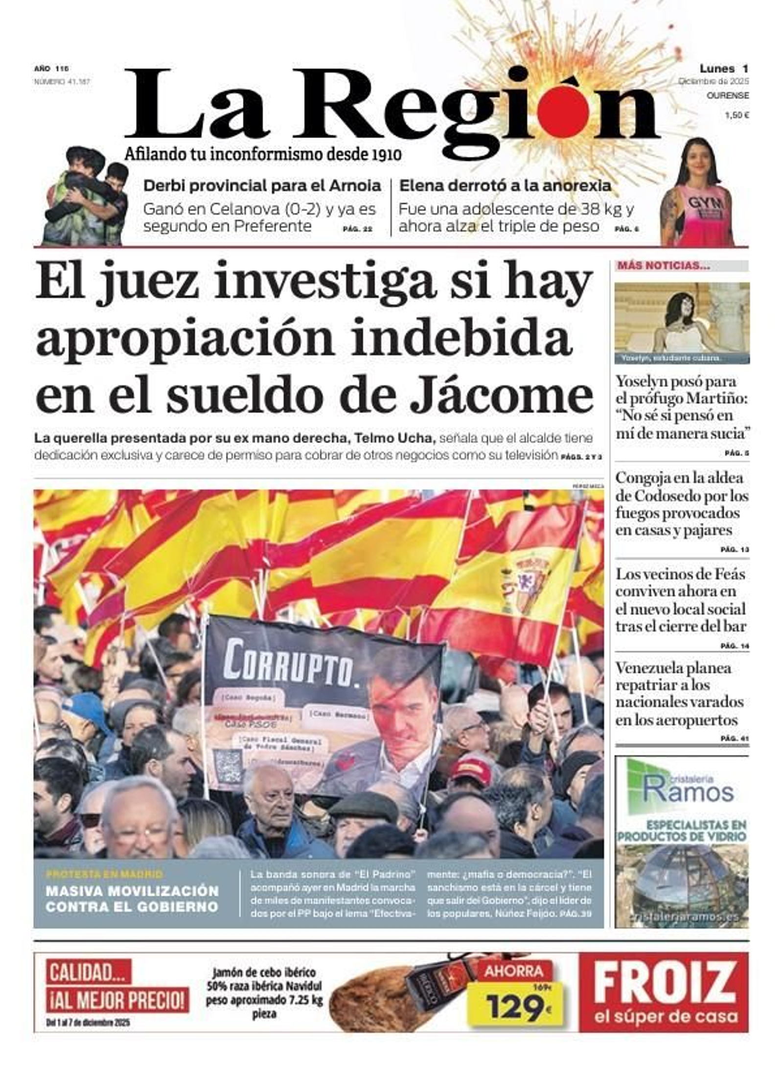 La portada de La Región