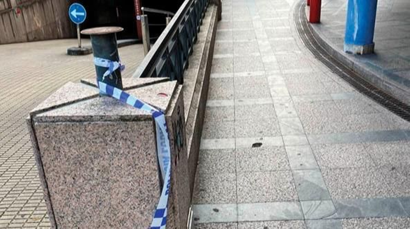 Uno de los precintos en la Plaza de San Antonio.