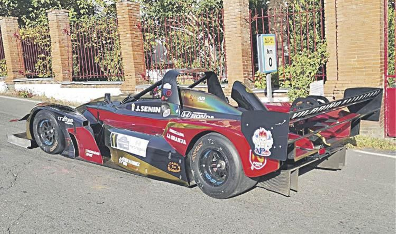 El piloto Jacobo Senín, en acción durante la Subida a Valdeorras.