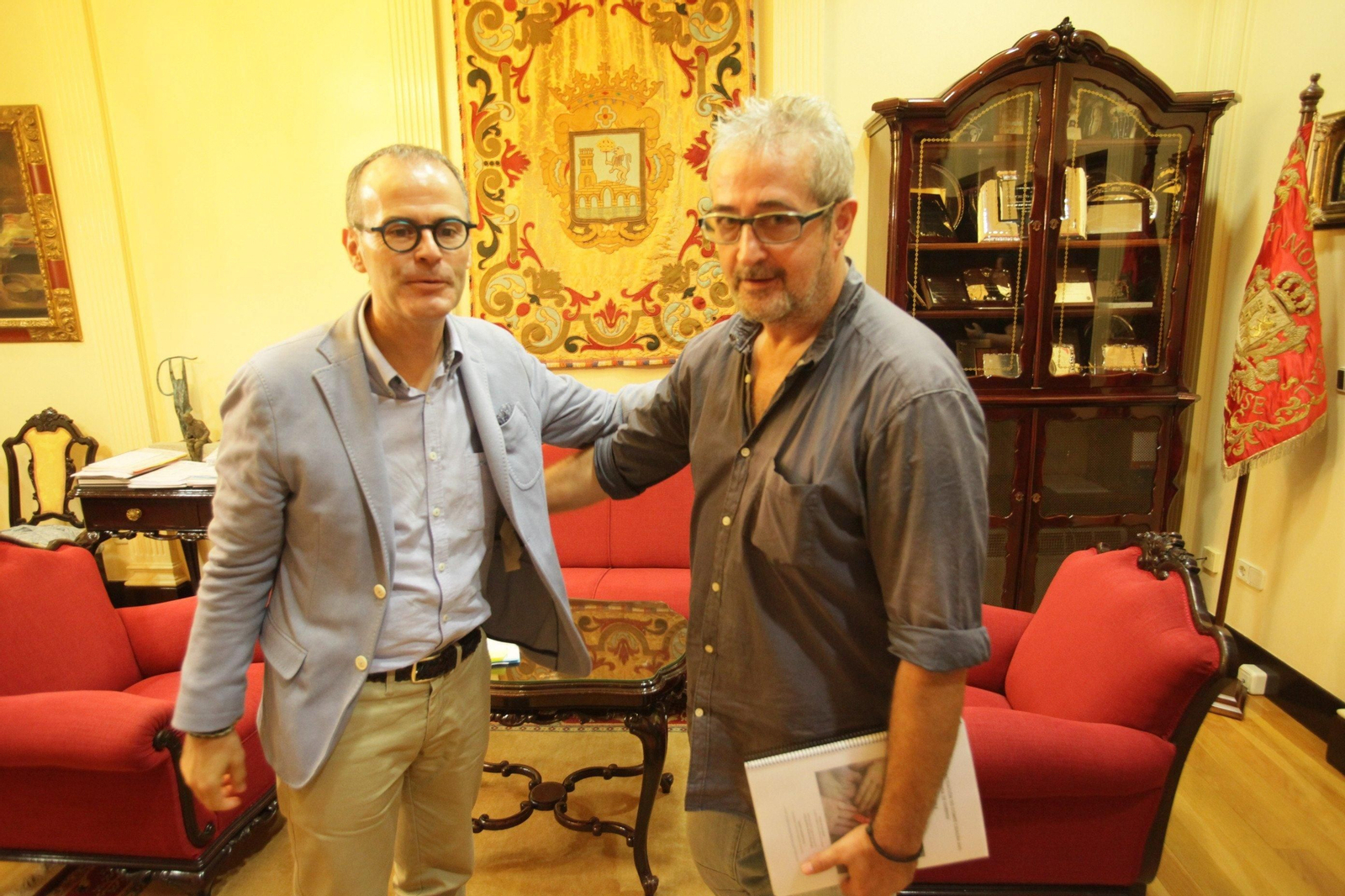 Jesús Vázquez y Agustín González Ferro, en la reunión.