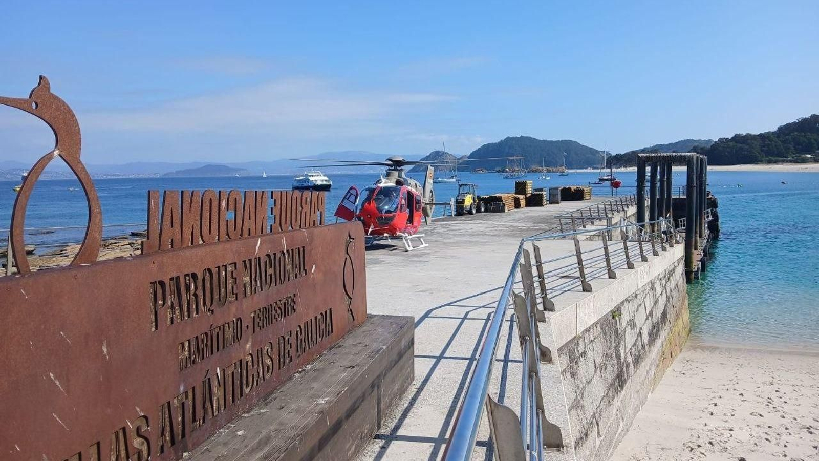 Evacuación en Cíes.