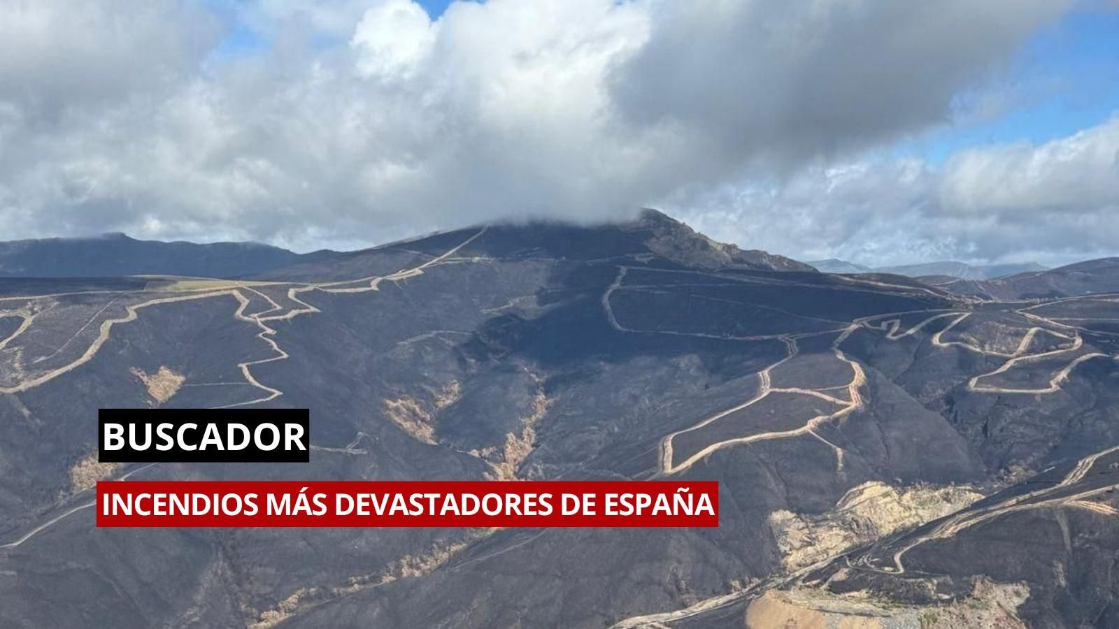 Estos son los incendios más devastadores de España filtrados por hectáreas y provincia.