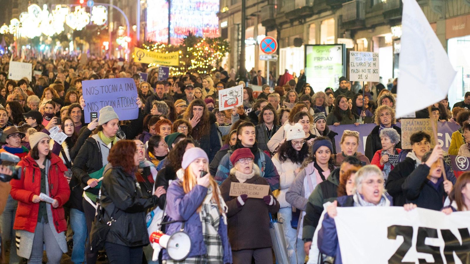 Galería | Vigo se une contra la violencia de género en el 25N