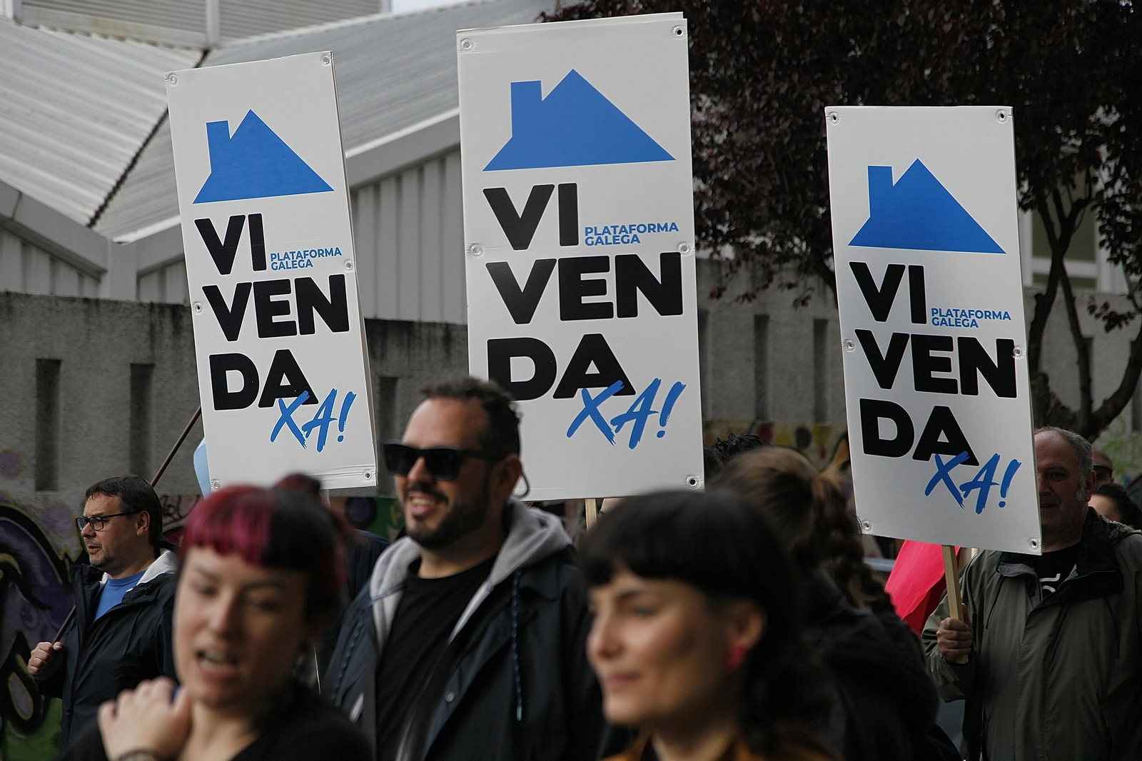 Galería | Ourense sale a las calles para   defender el acceso a la vivienda