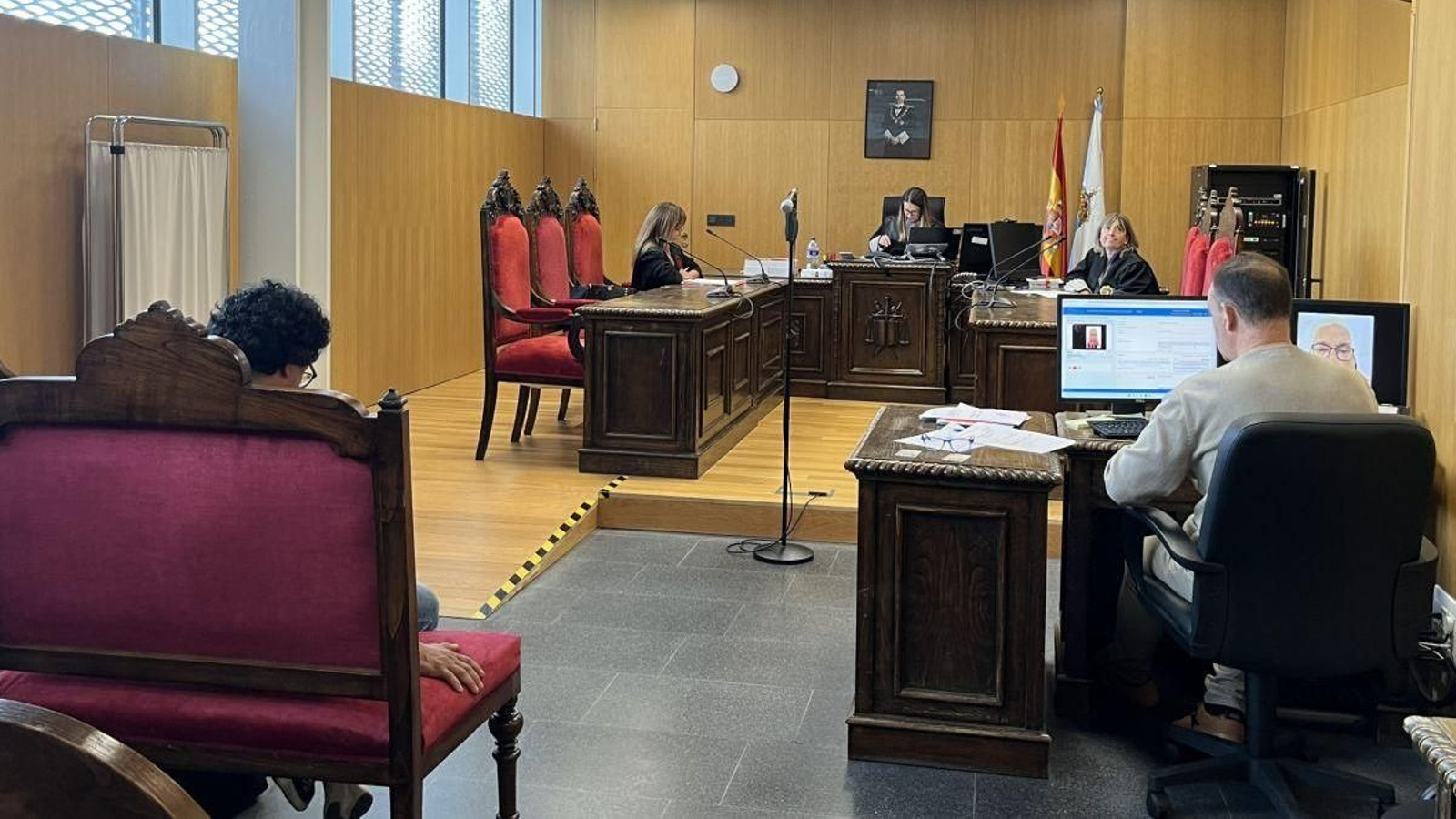 El acusado, el día del juicio, en la Sección Penal (plaza 1).