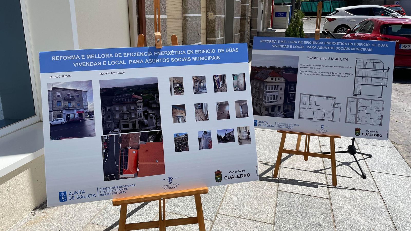 Proyecto de mejora de dos nuevos viviendas sociales en Cualedro.