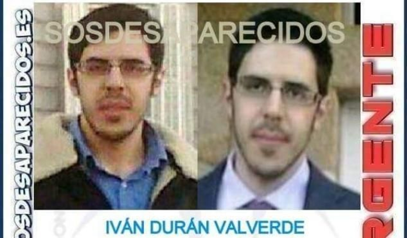 Imagen del desaparecido Iván Durán