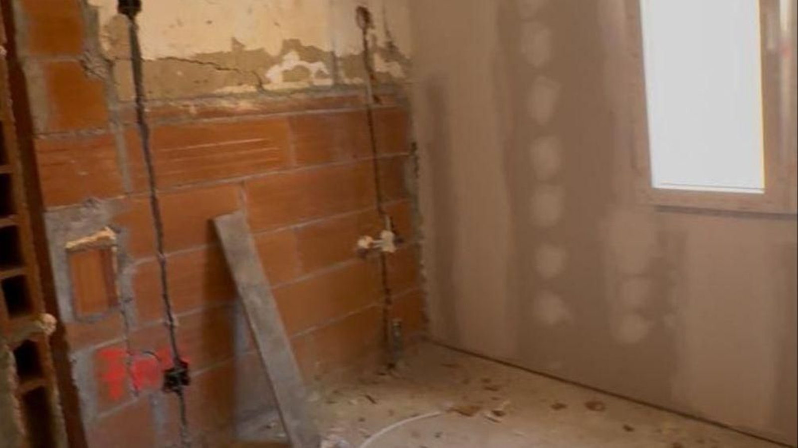 Estado de las obras de las cuatro viviendas de Nazaret.