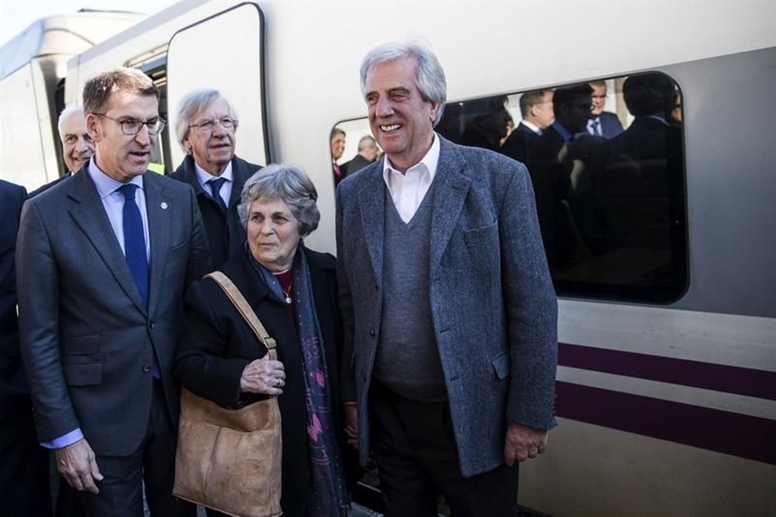 El presidente de Uruguay Tabaré Vázquez y su mujer María Auxiliadora Delgado.