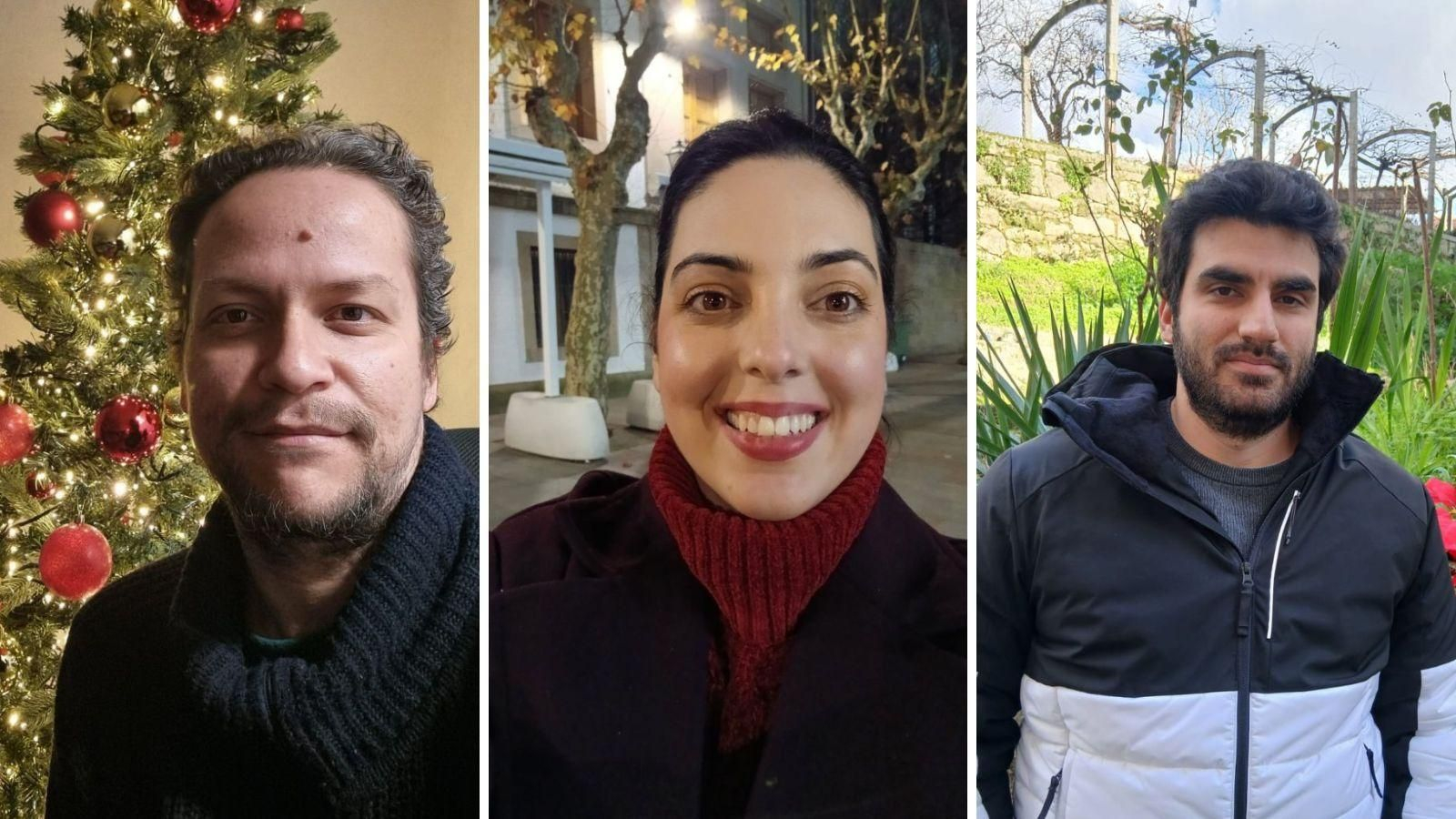 Miguel Ángel, Dainelys y Miguel Ángel pasaron esta Navidad en Ourense lejos de sus países