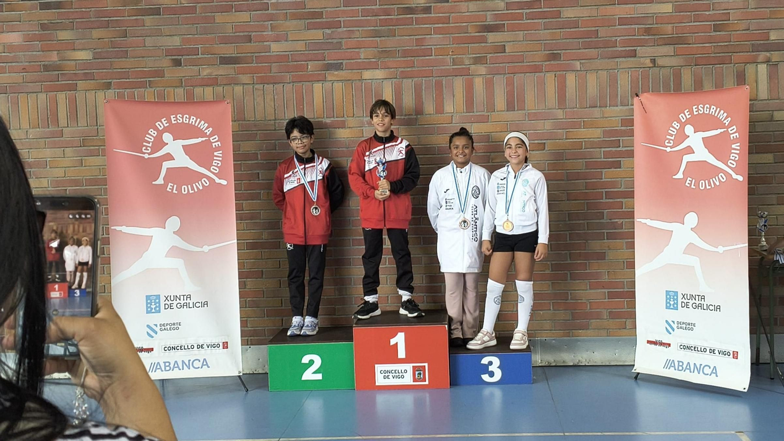 El club vigués copó los podios.