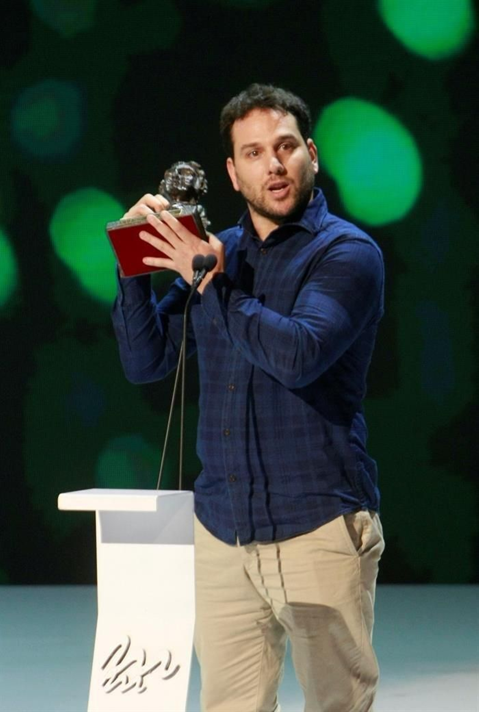 Dani Viqueira tras recibir el premio al mejor realizador.