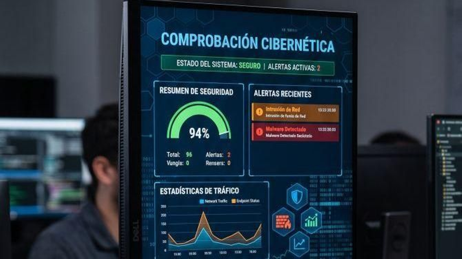Simulación de una comprobación de ciberseguridad.