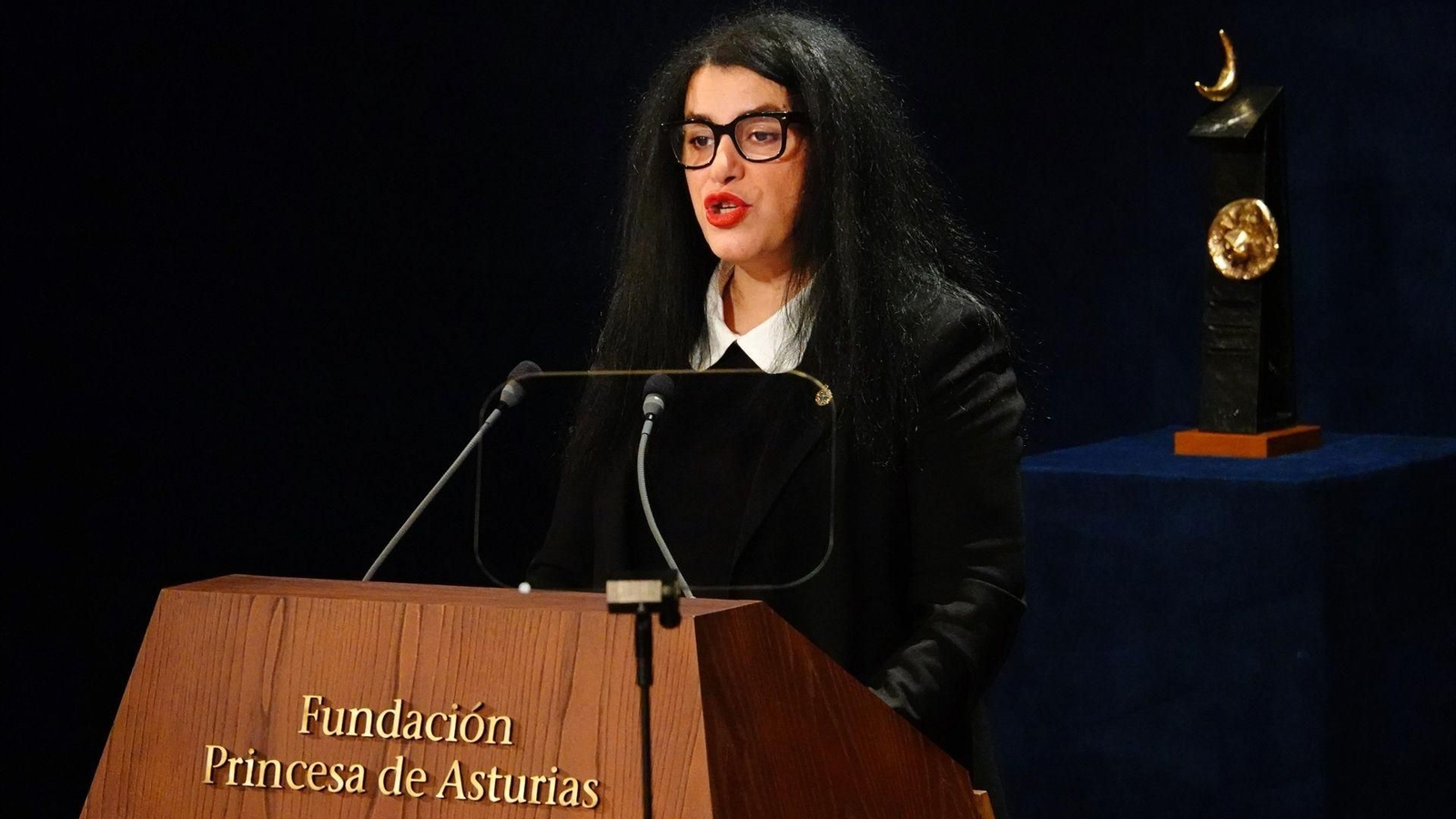 La artista gráfica Marjane Satrapi, en la ceremonia de entrega de los Premios Princesa de Asturias 2024, en una imagen de archivo.