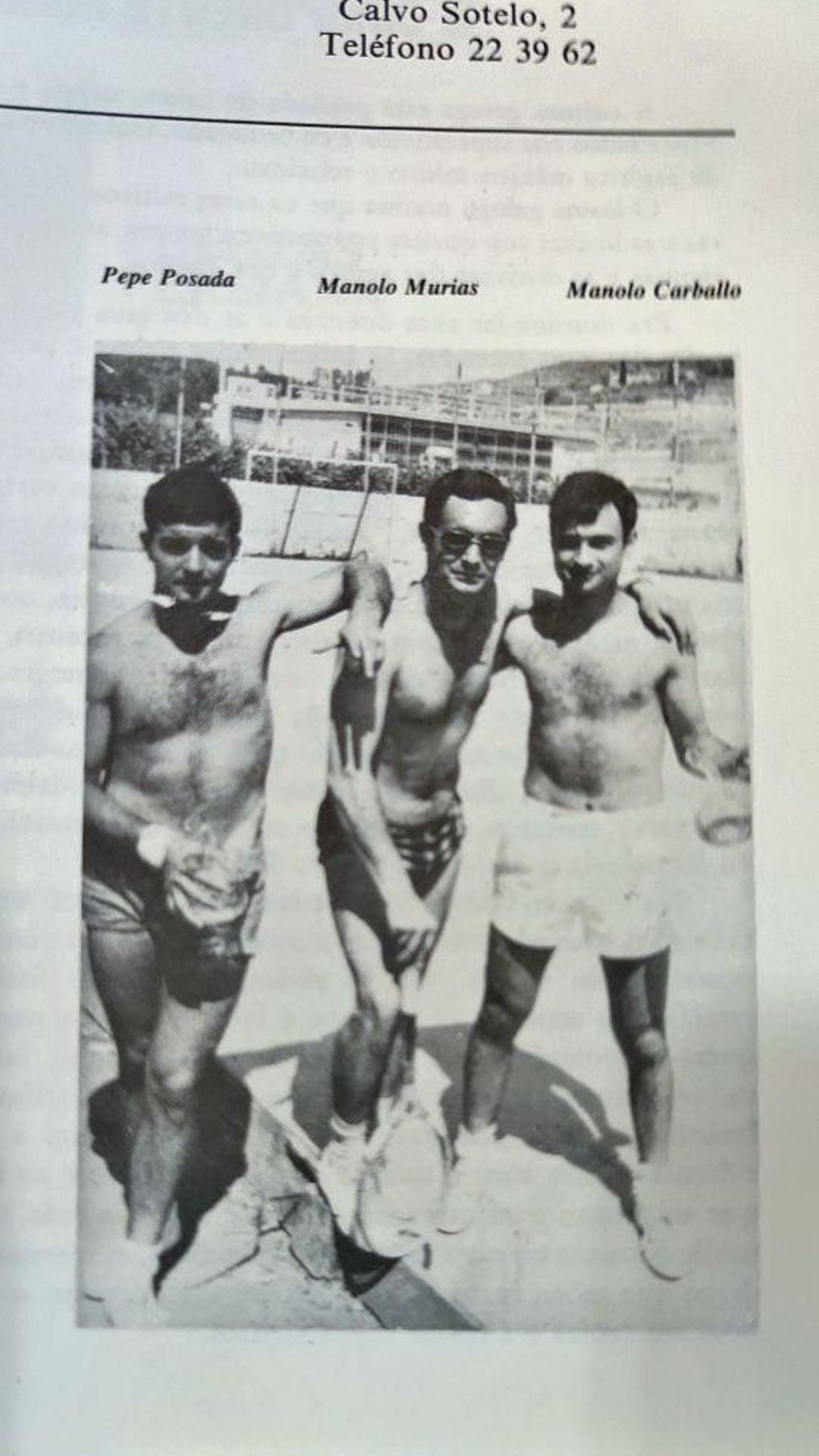 Chicarrones locales ilustrando un artículo de Chicho Outeiriño sobre el tenis en Ourense en el programa de 1988.