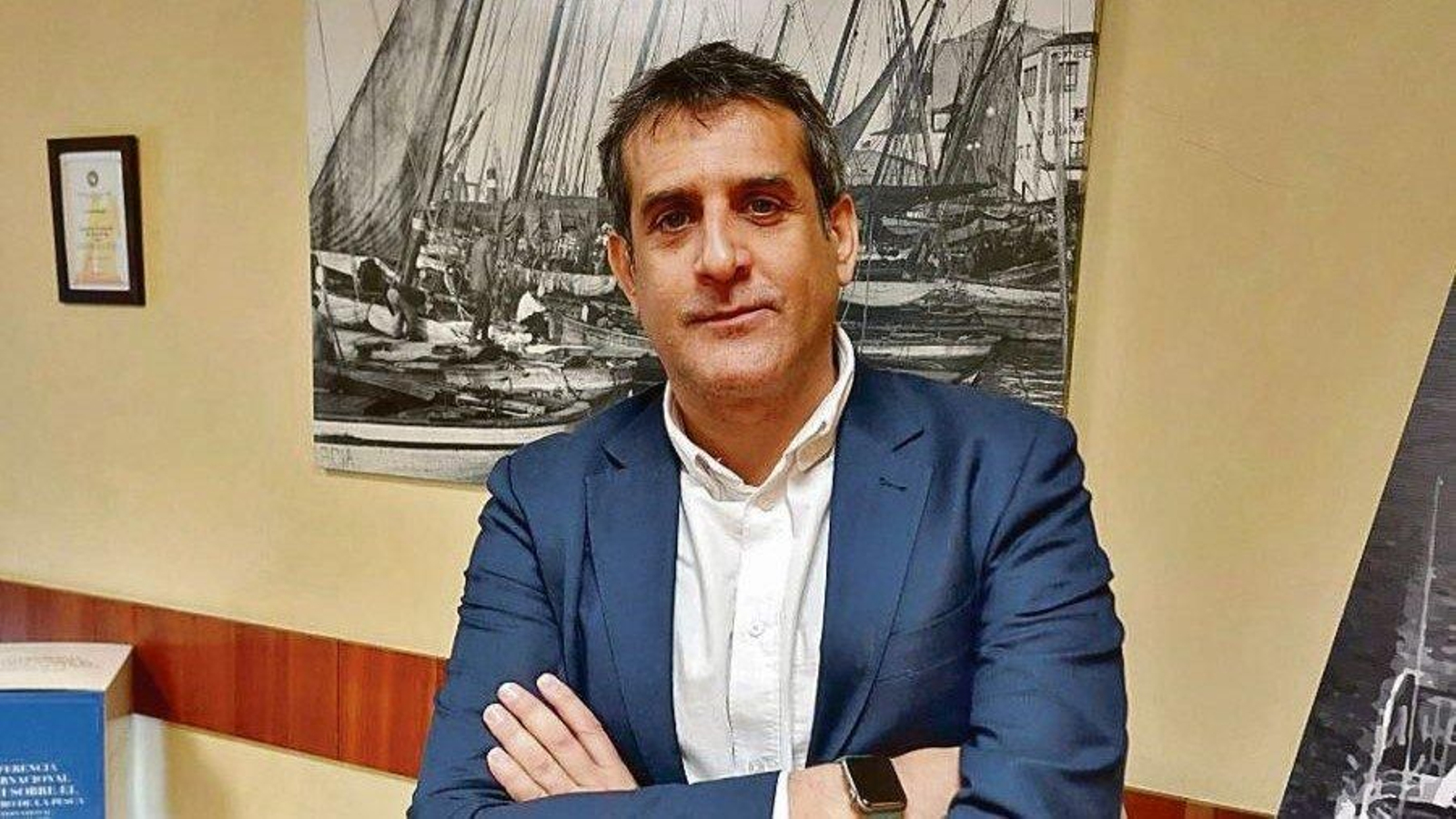 El gerente de Pesca España, Antonio Nieto, en la sede de ARVI.