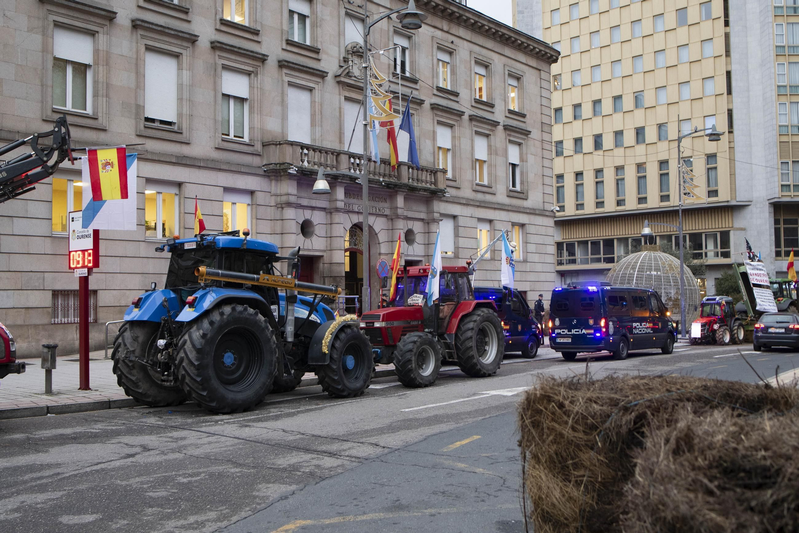 Inicio tranquilo en la jornada del jueves de protesta del sector ganadero en Ourense
