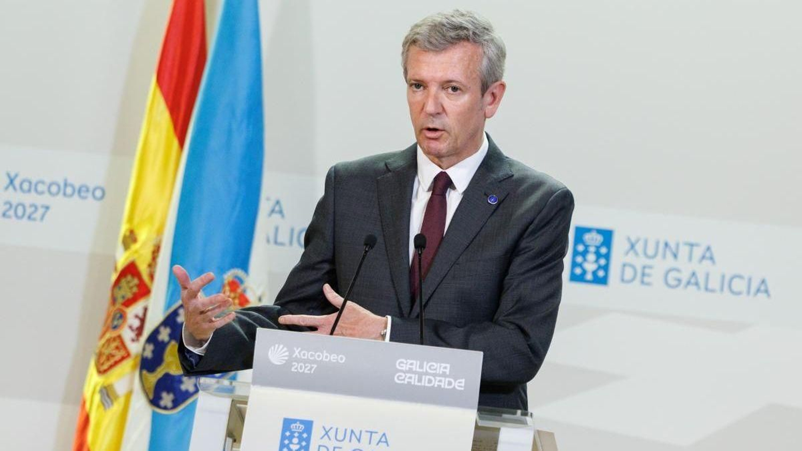 Alfonso Rueda tras el Consello de la Xunta.