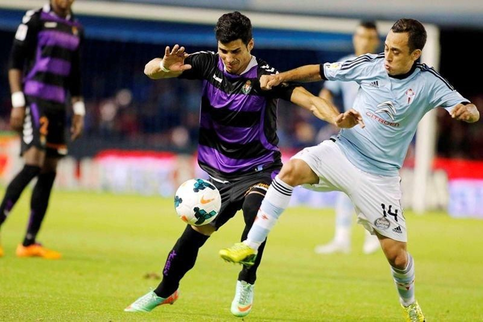 Javi Guerra y Orellana, durante el Celta-Valladolid del curso pasado.