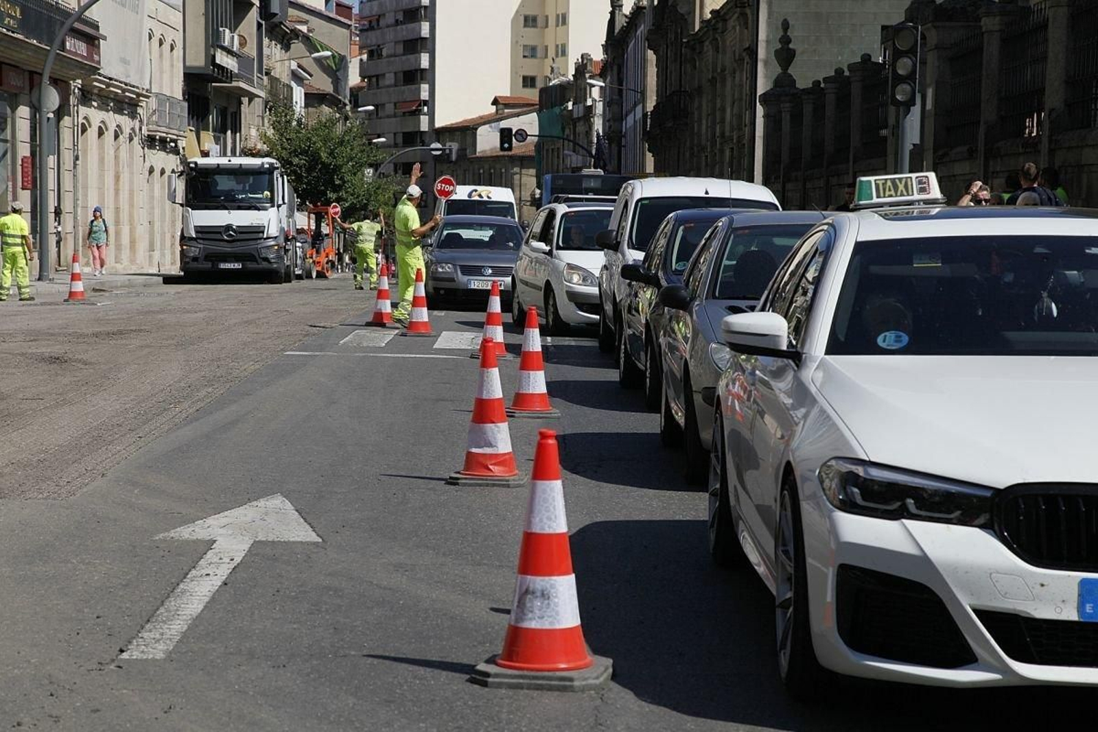 Retenciones en la calle del Progreso.