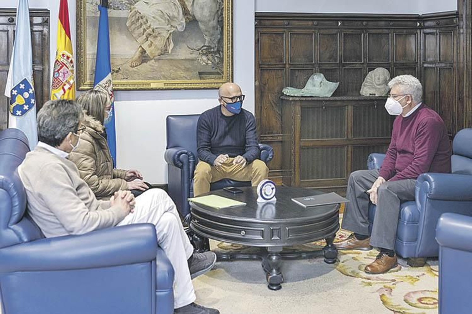 Víctor Cobo, María del Carmen González, Manuel Baltar y Severino González.