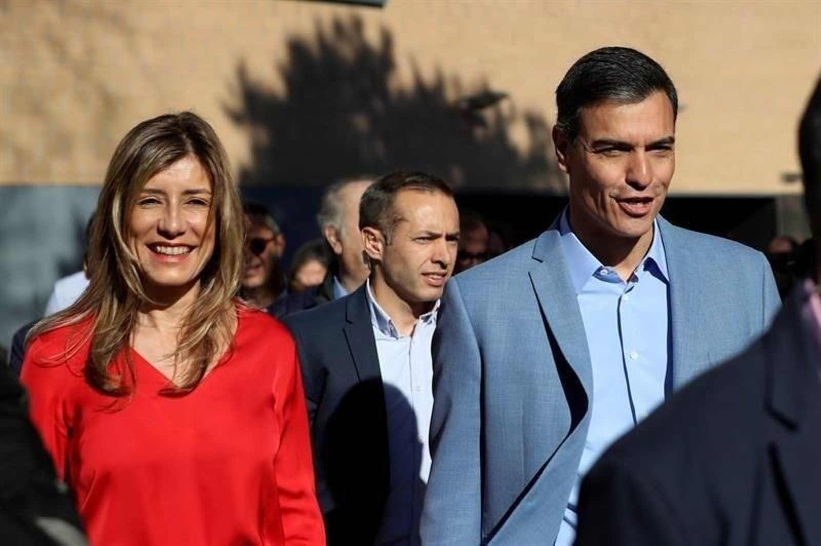 El presidente del gobierno Pedro Sánchez y su mujer Begoña Gómez.
