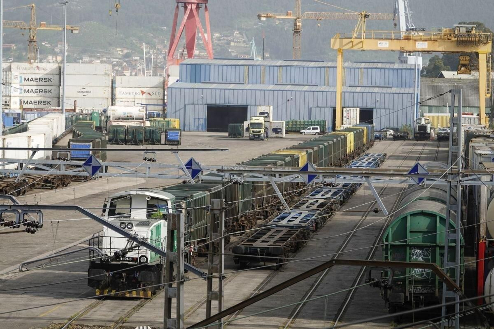 La terminal de Guixar donde carga Sogama hacia su planta.