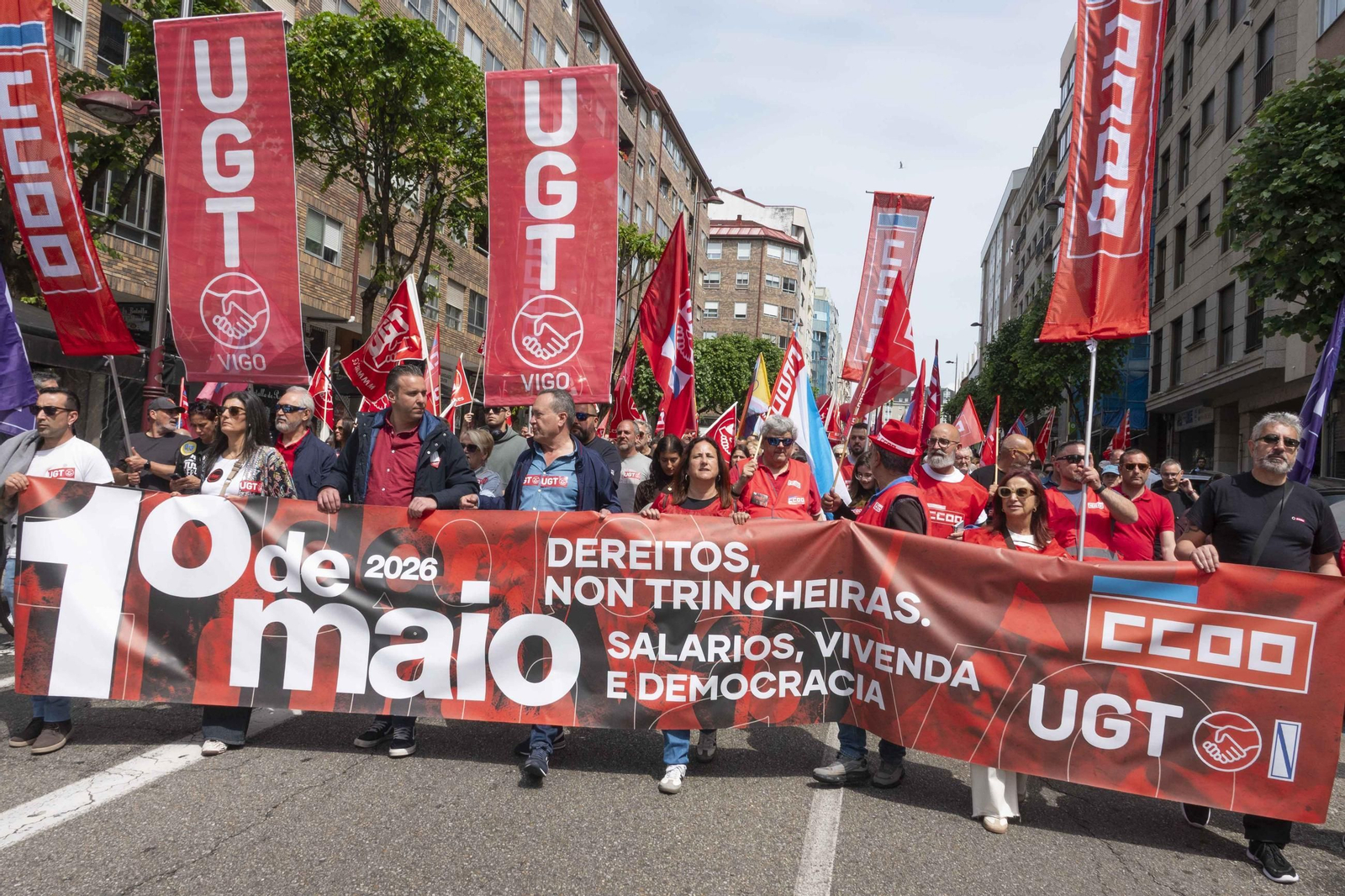 Galería | Jornada de reivindicaciones por el Día del Trabajador en Vigo