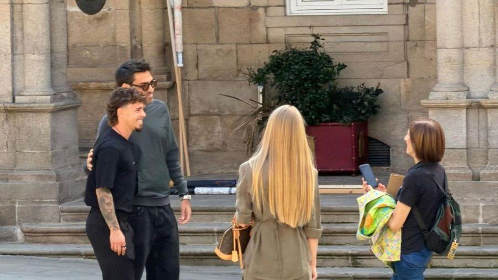 Mario Soriano, en la Plaza Mayor de Ourense