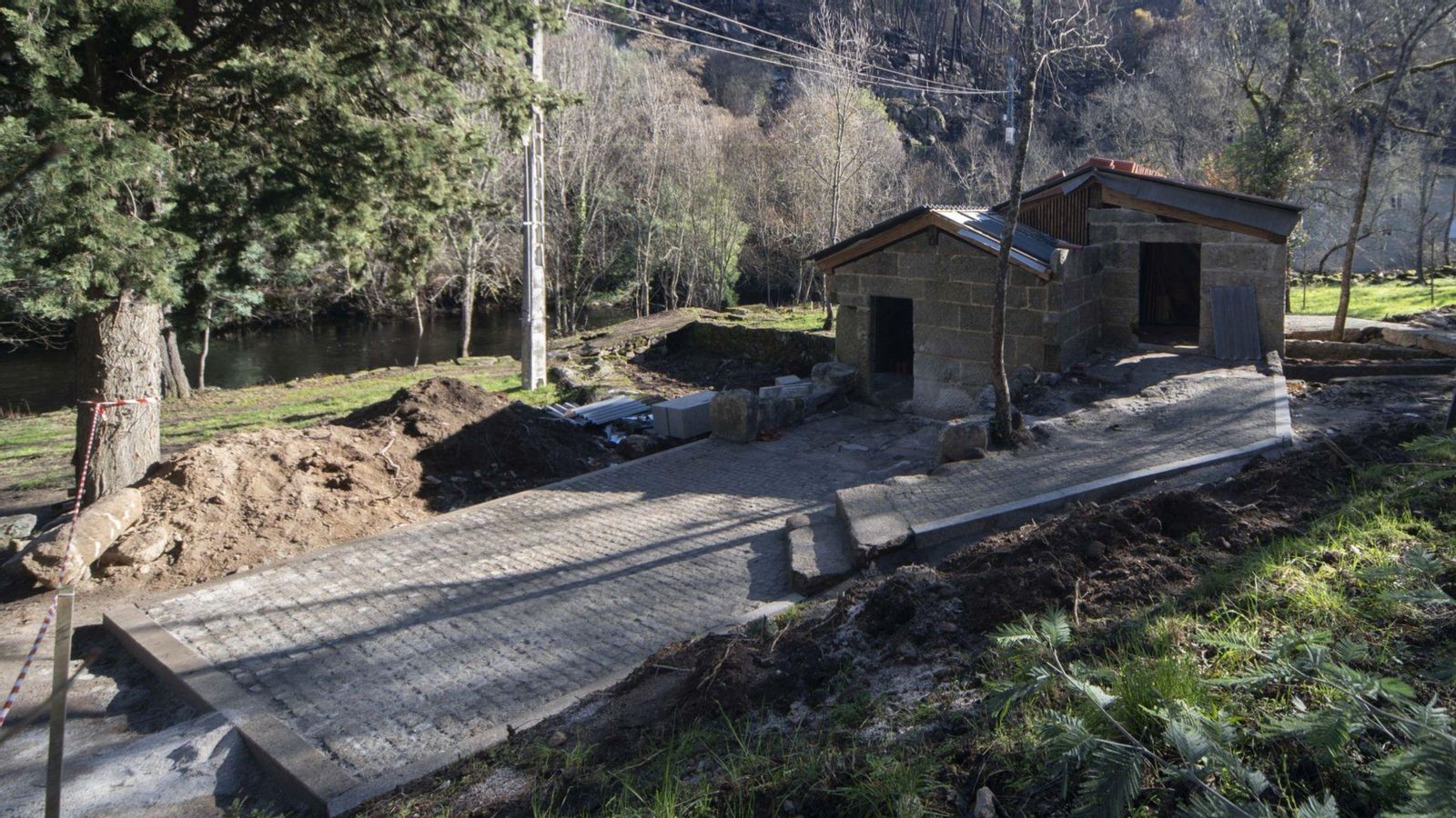 El nuevo pavimento mejorará el acceso al molino a todos sus visitantes.