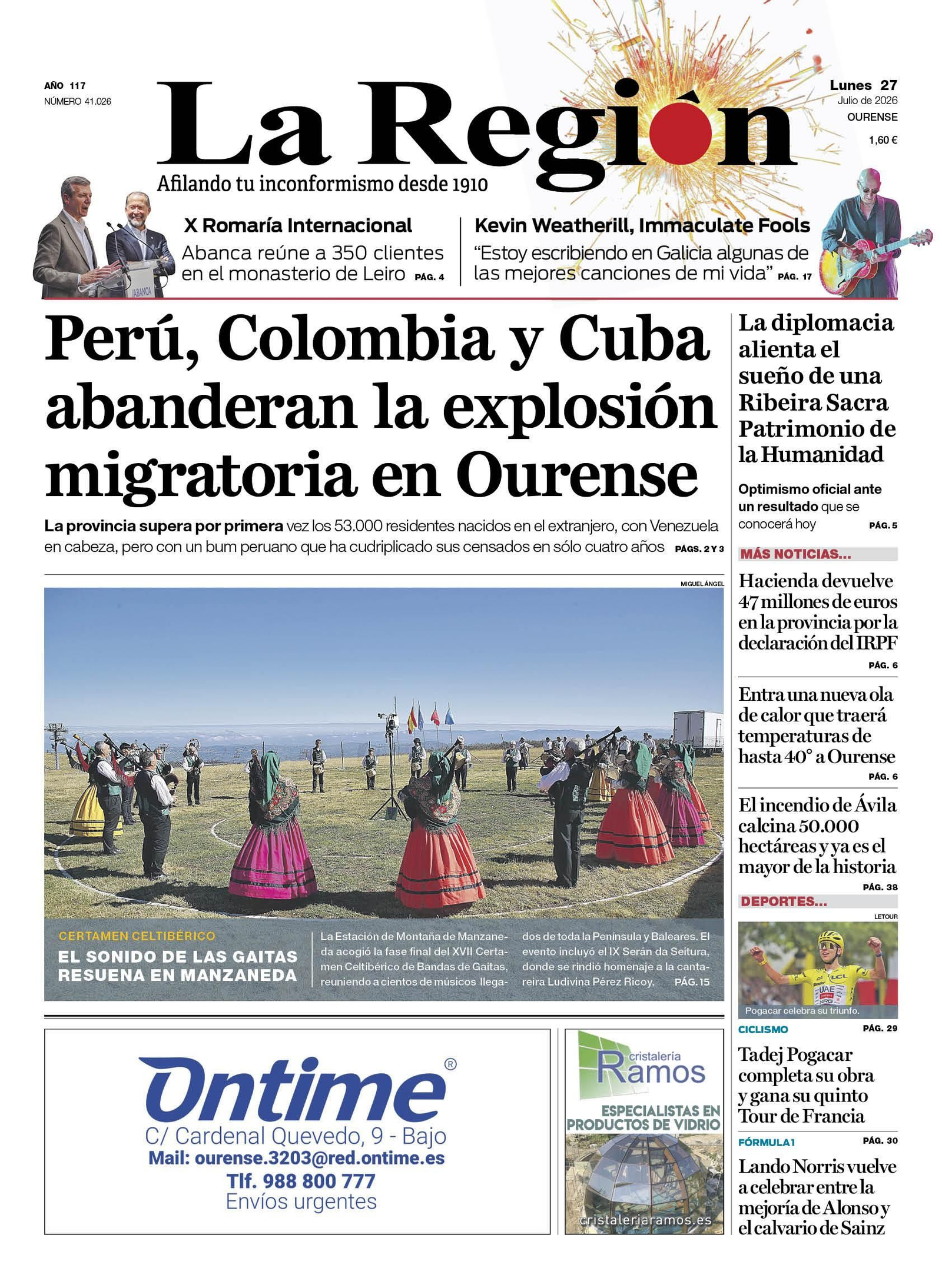 La portada de hoy