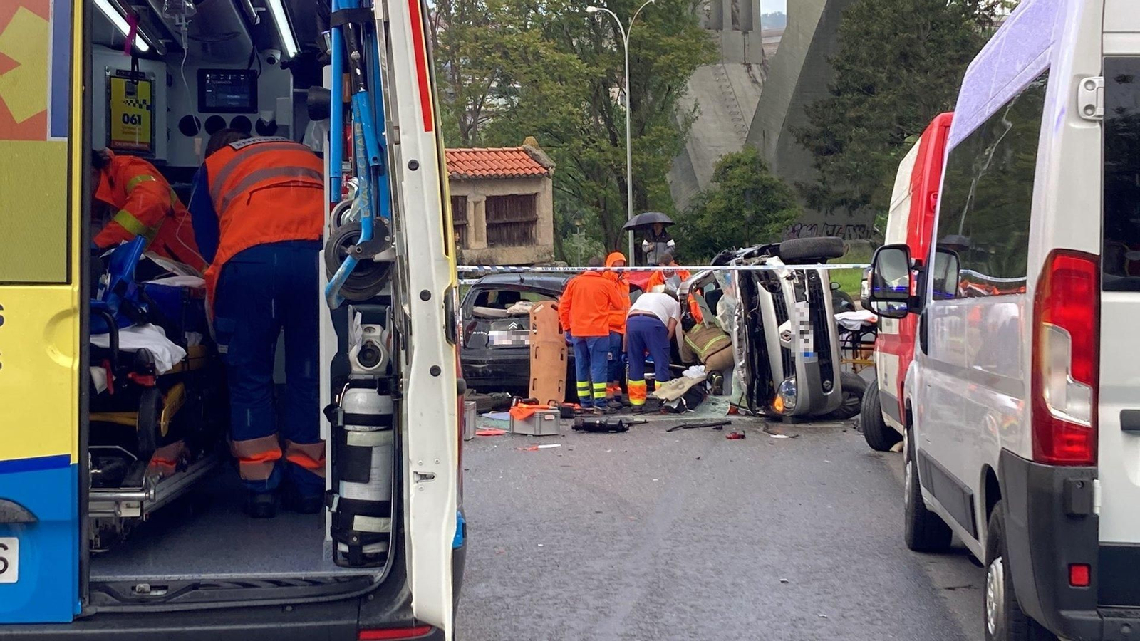 Accidente múltiple en Ourense