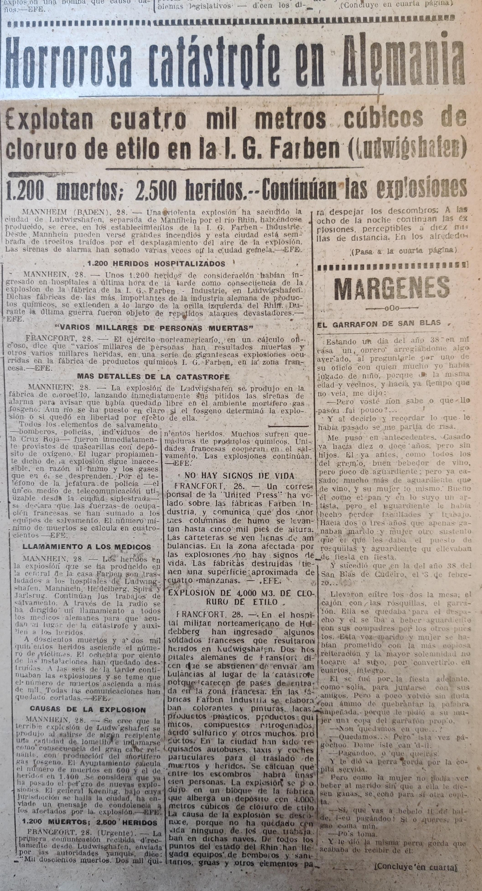 La Región recoge la catástrofe en Alemania.