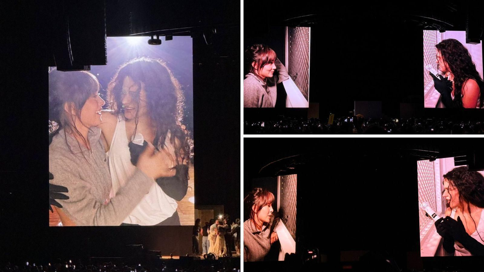 Aitana y Rosalía en el tercer concierto de Madrid del LUX TOUR.