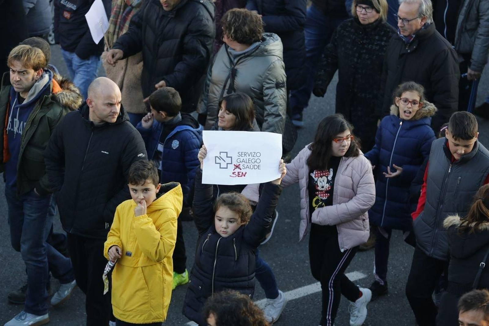 Los más pequeños también se sumaron a las protestas.  //X.Fariñas