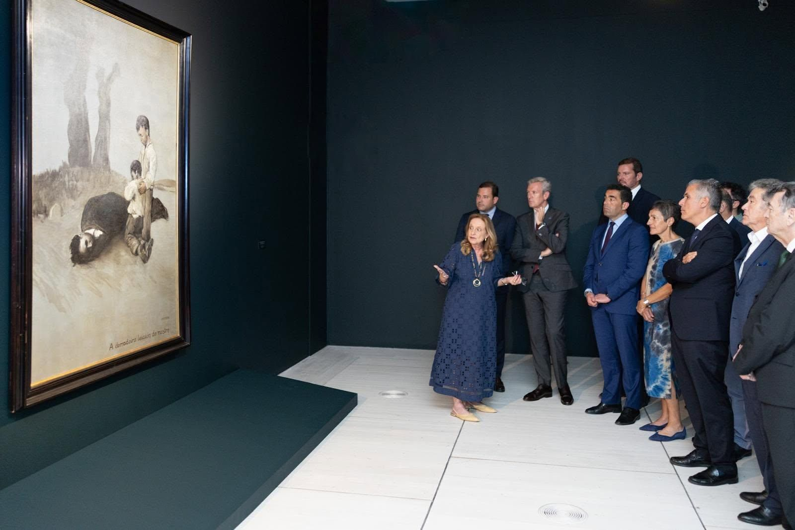 Presentación del cuadro de Castelao "A derradeira leicion do mestre"