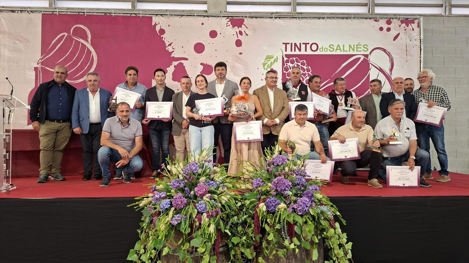 Ganadores de la cata de la Festa do Viño Tinto do Salnés.