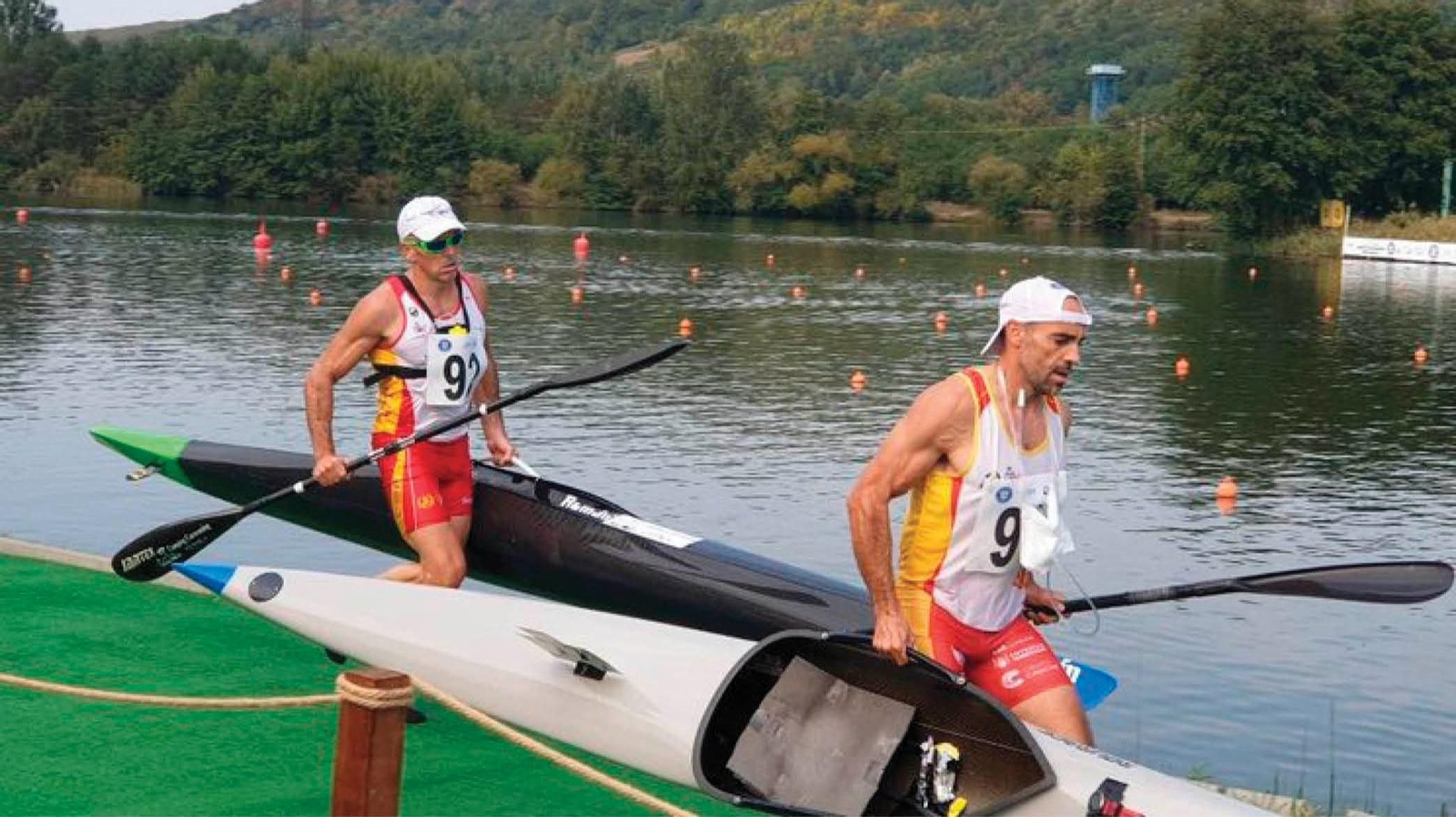 Jesús Rodríguez León, en la primera plaza en uno de los porteos por delante de Alberto Lumbreras.