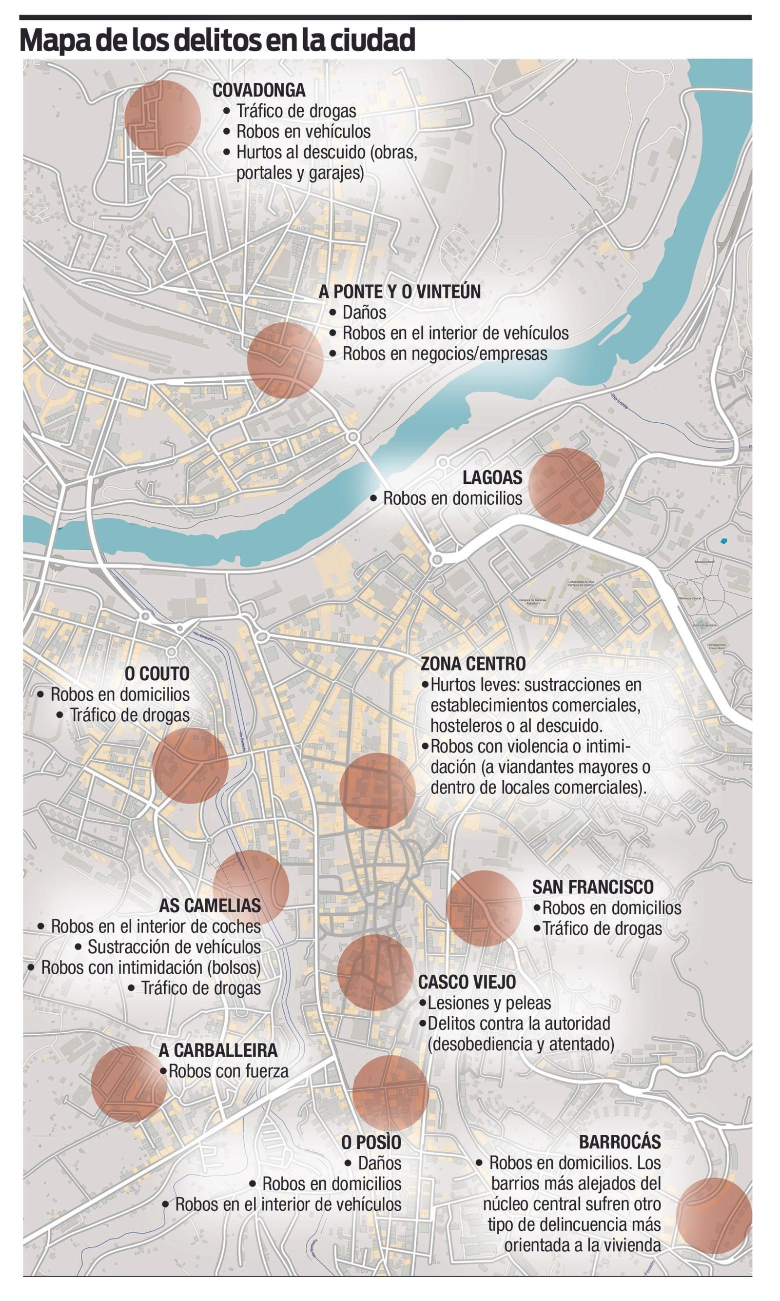El mapa de delitos
