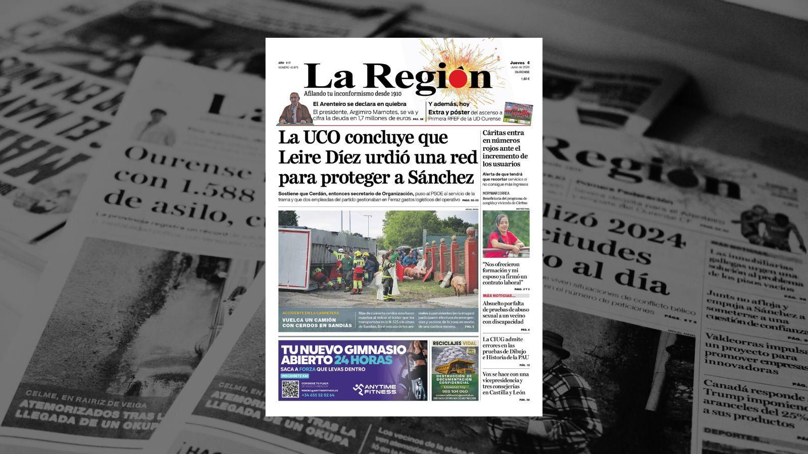 La portada de La Región