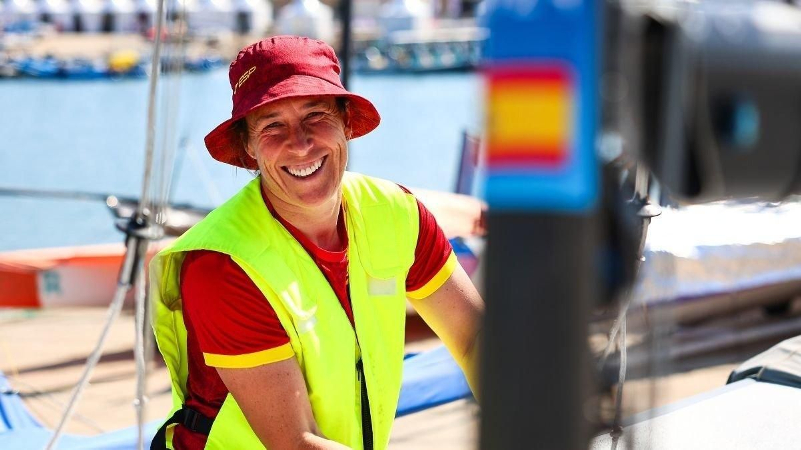 La regatista canterana del Náutico no pierde nunca la sonrisa.