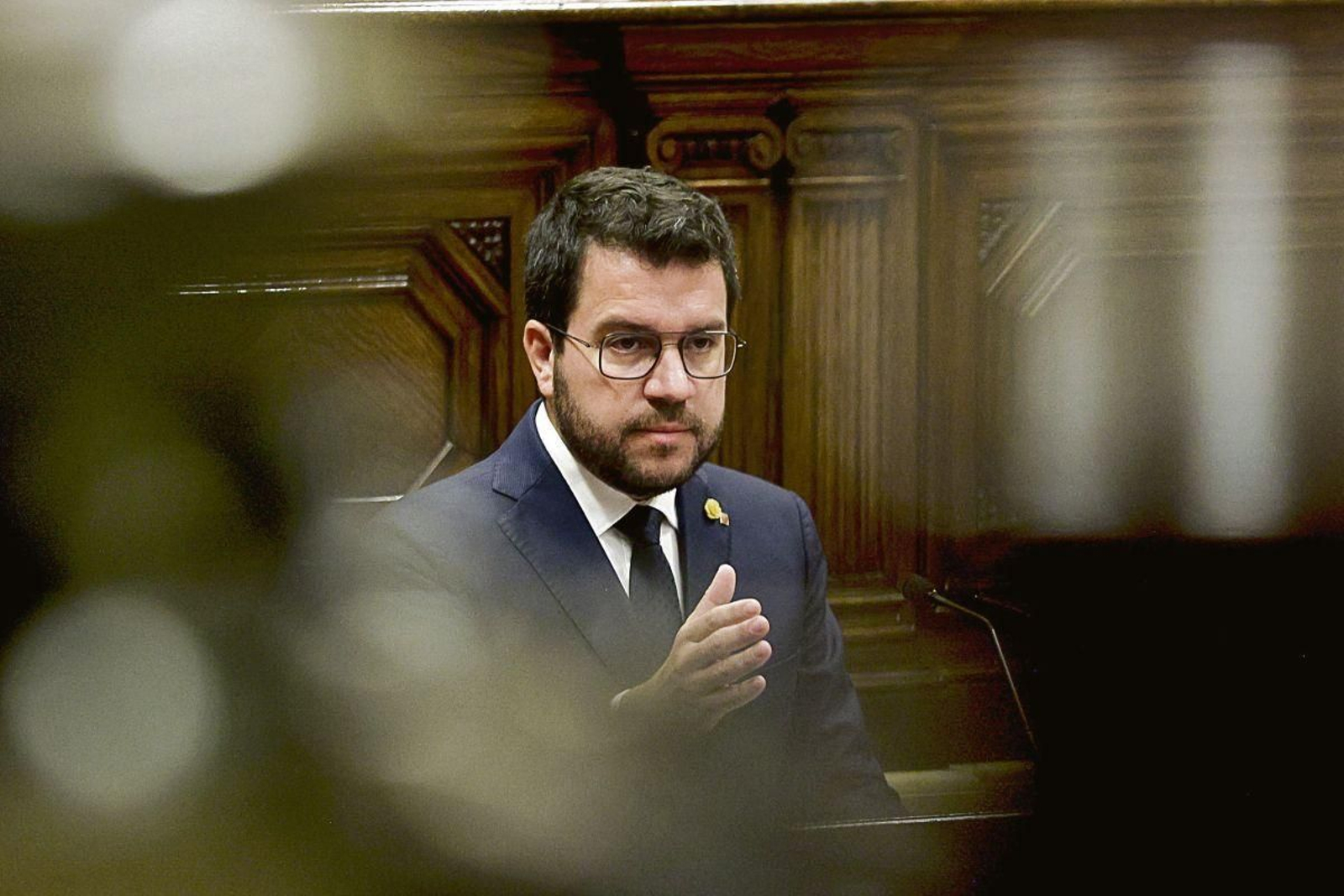 Pere Aragonés, en su intervención.