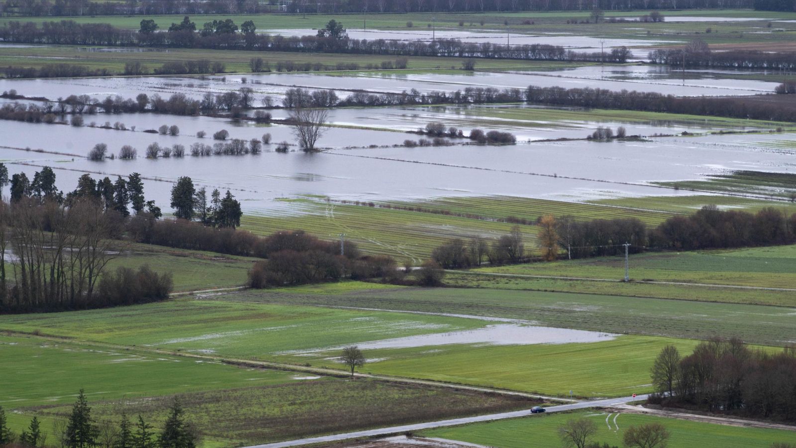 Antiguas lagunas de Antela inundadas