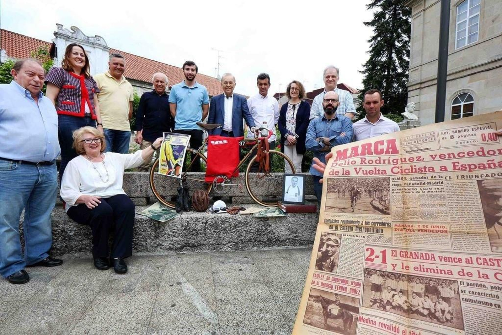 Presentación ayer de la Marcha Homenaje a Delio Rodríguez entre Madrid y Valencia.