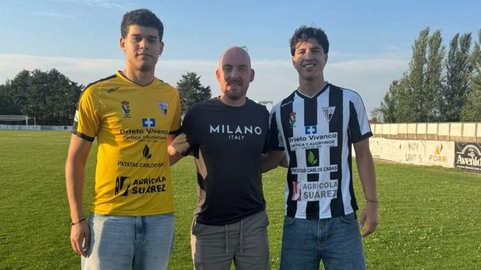 Dani Selas, Daniel Jardón y Gastón Jano, en A Moreira.