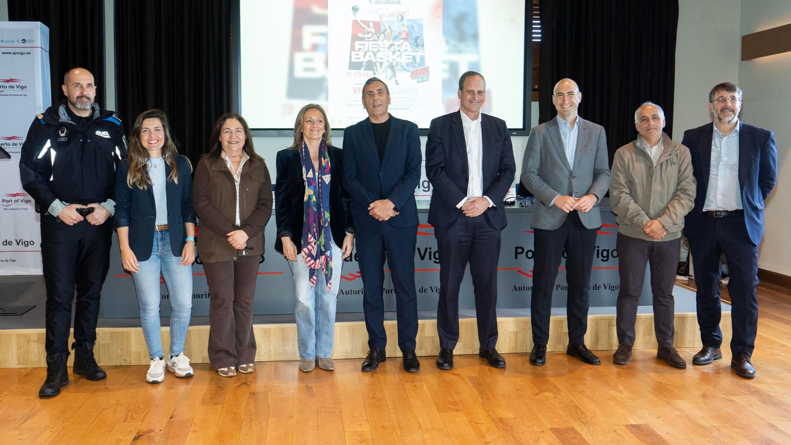 Ayer se presentó en el Puerto de Vigo el Circuito 3x3 Caixa Bank, que se celebrará el 16 de mayo.