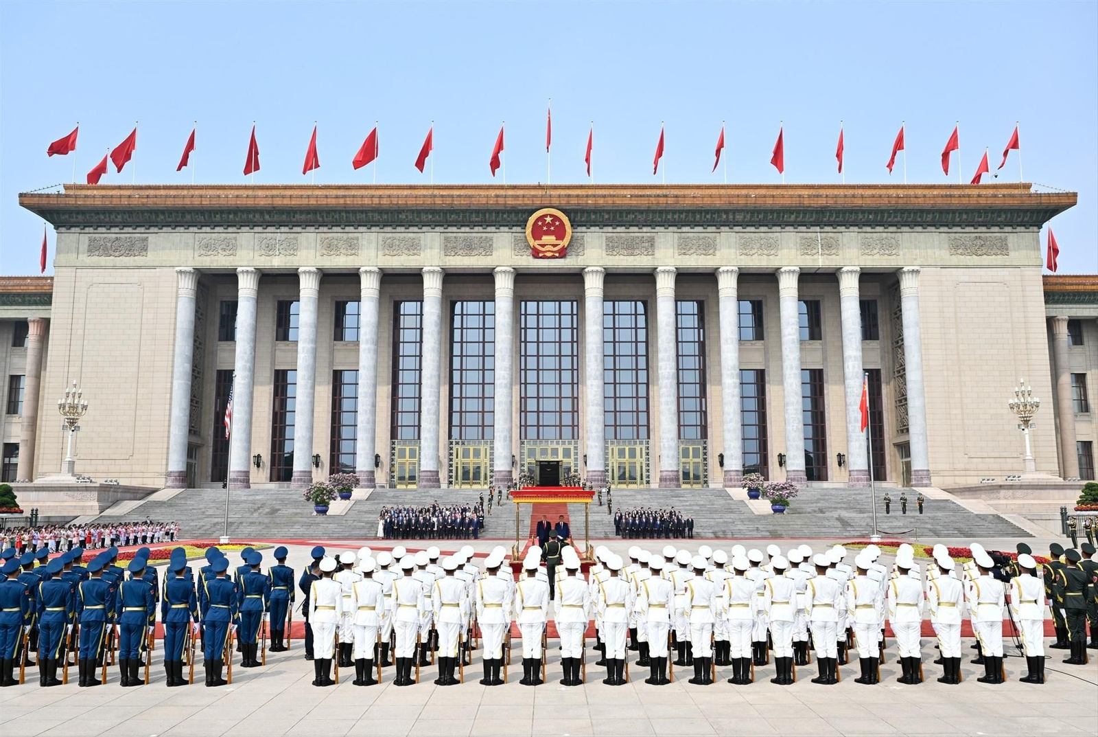 Xi Jinping recibe a Donald Trump en Pekín